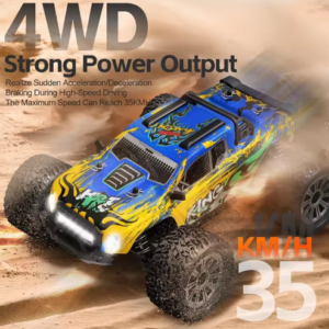 WLtoys 1/16 Electric RC Big Wheels Off Road Truck 35KM/h 4WD PVC High Speed Climbing Racing Car With Lights